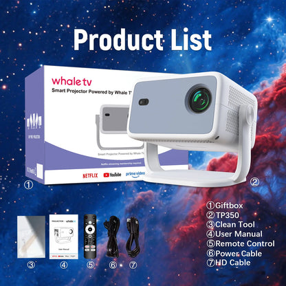 Home Theatre Smart Projector 1080p Netflix Ready