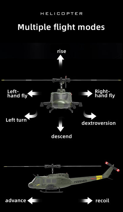 Yellow Brushless RC Helicopter with 6-Axis Gyro and Optical Flow