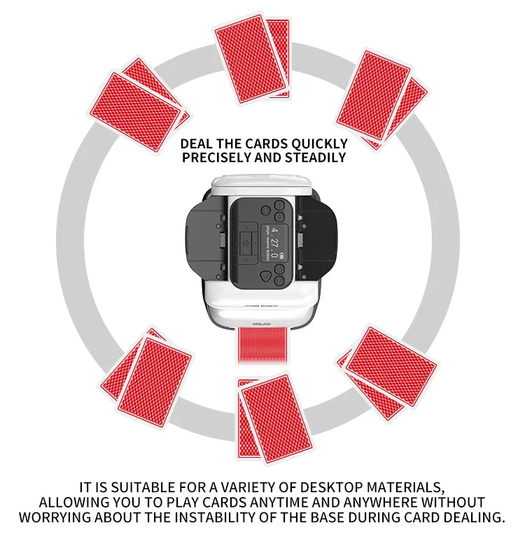 Automatic 360° Card Shuffler and Dealer Machine