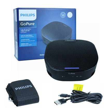 Portable Car Air Purifier HEPA Filter 3-Color Air Quality Indicator