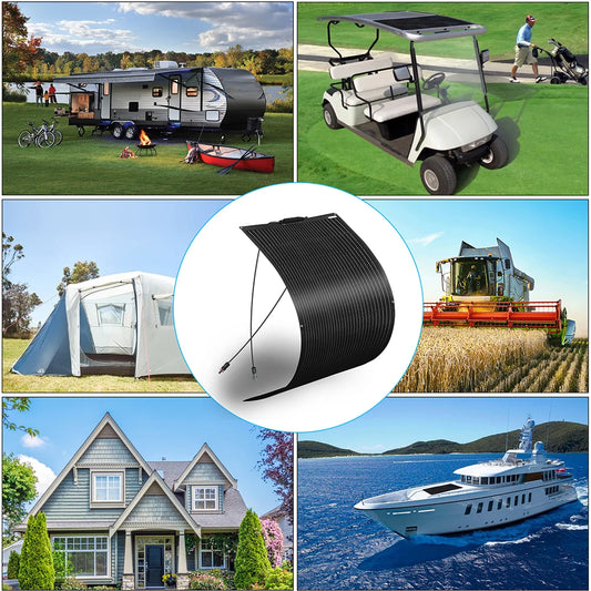Portable White 120W Solar Panel Flexible Charger