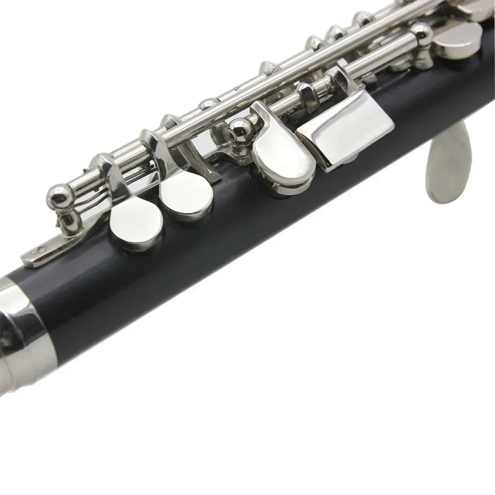 C Key Black Piccolo Flute Set with Carry Case