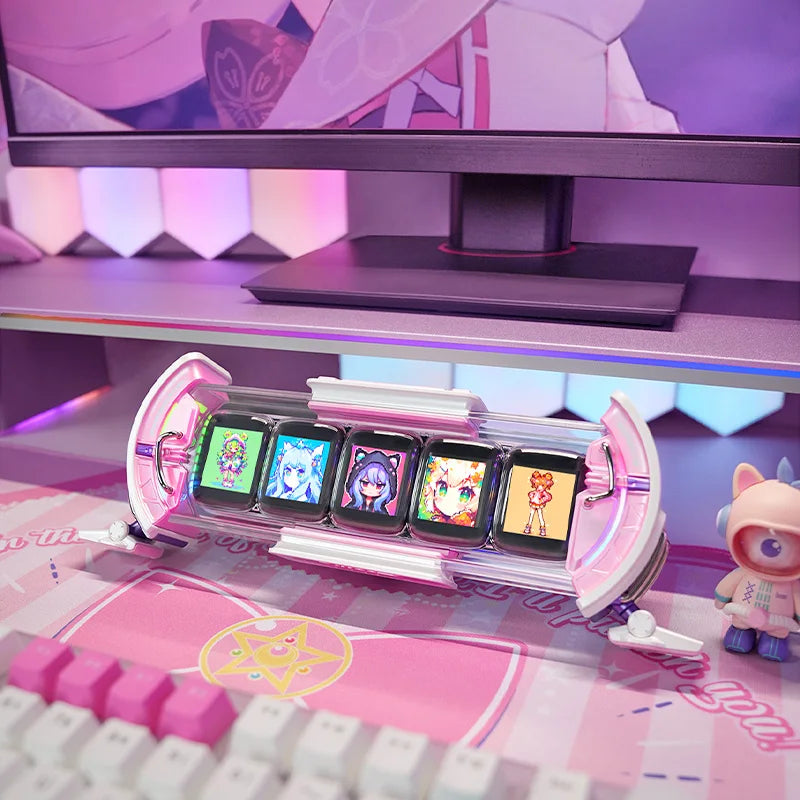 Gaming Digital Clock with DIY Pixel Display