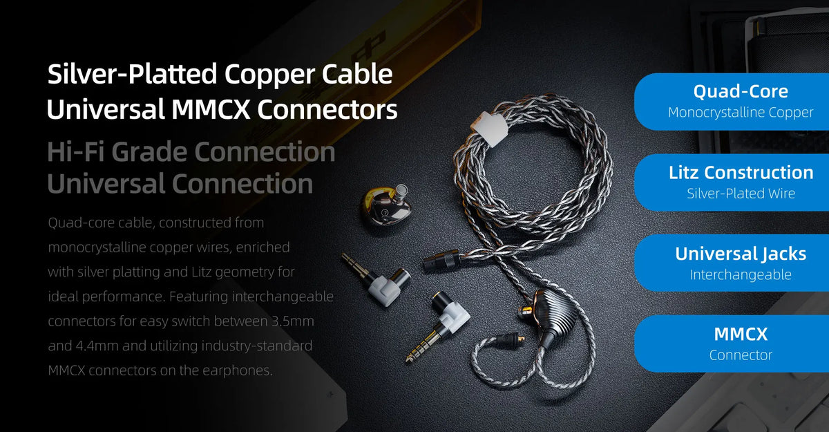 ME600 In-Ear Earphones Hybrid 2DD+3BA Hi Res Audio