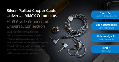 ME600 Hi Res In-Ear Earphones MMCX Hybrid Drivers