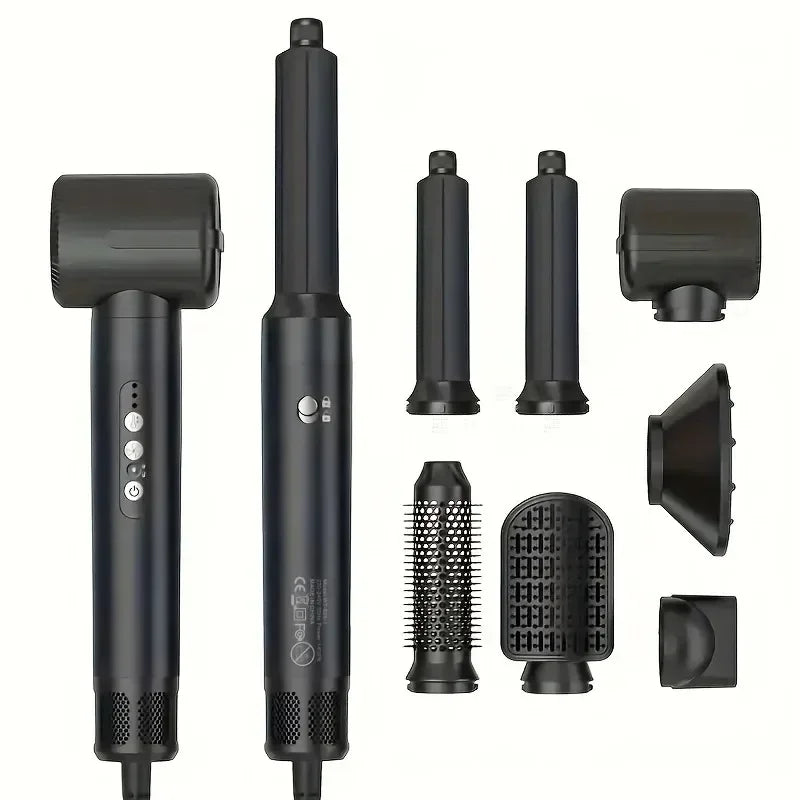 7-in-1 Hot Air Hair Styler with Diffuser Black