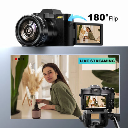 Compact 4K Camera with 48MP and WiFi Features