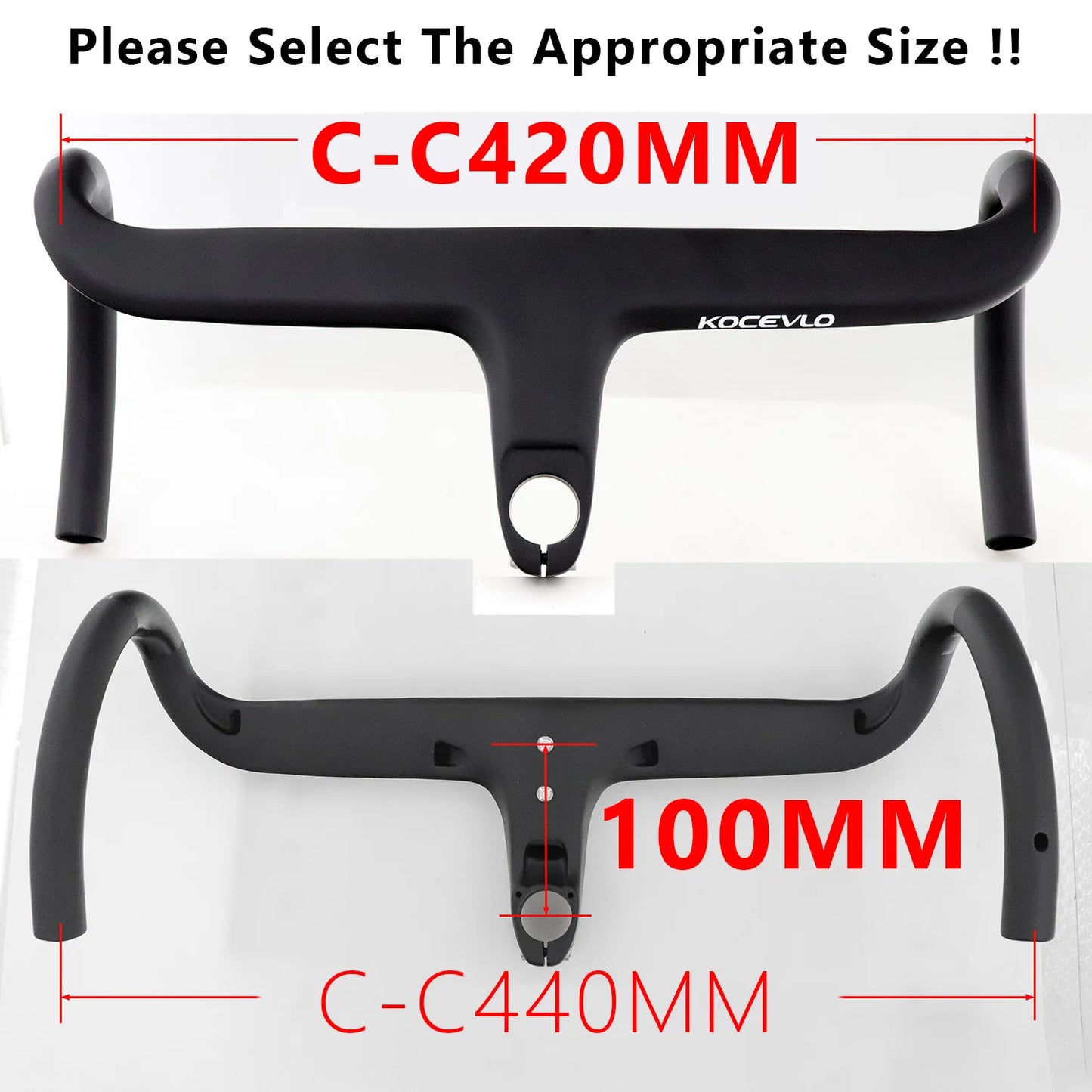 Ultralight 420x100mm Carbon Road Bike Handlebar with Stem