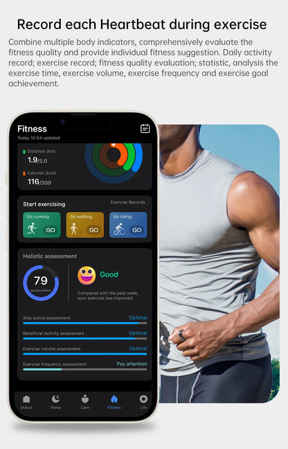 Health & Stress Tracking Smart Ring Size 12
