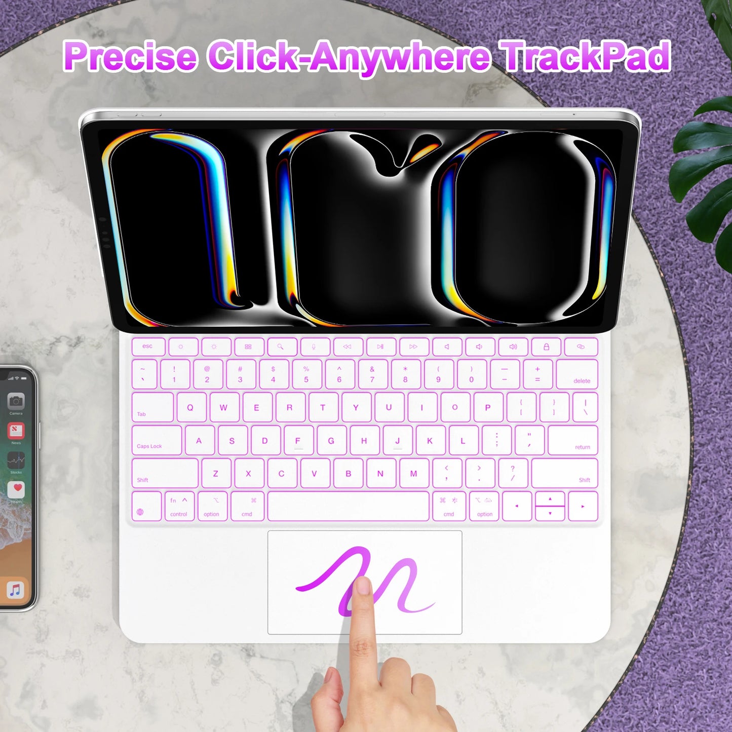 White Magic Keyboard with Trackpad for Pro 13 2024