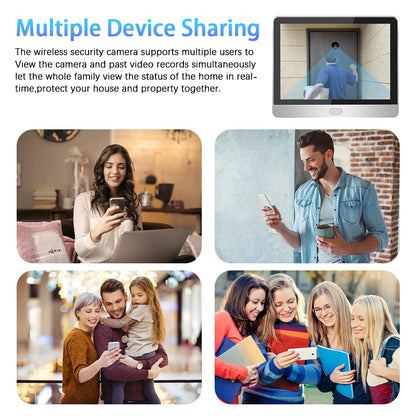 Smart WiFi Door Peephole Camera 1080p Digital Door Viewer