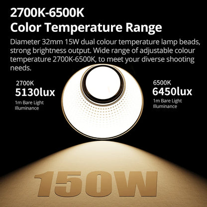 Rechargeable GC150 LED Studio Light for Videos