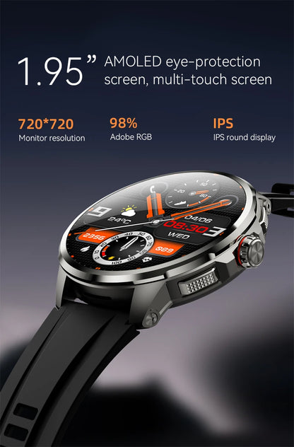 5G Full Netcom Smartwatch 1.95” AMOLED GPS Steel Silver