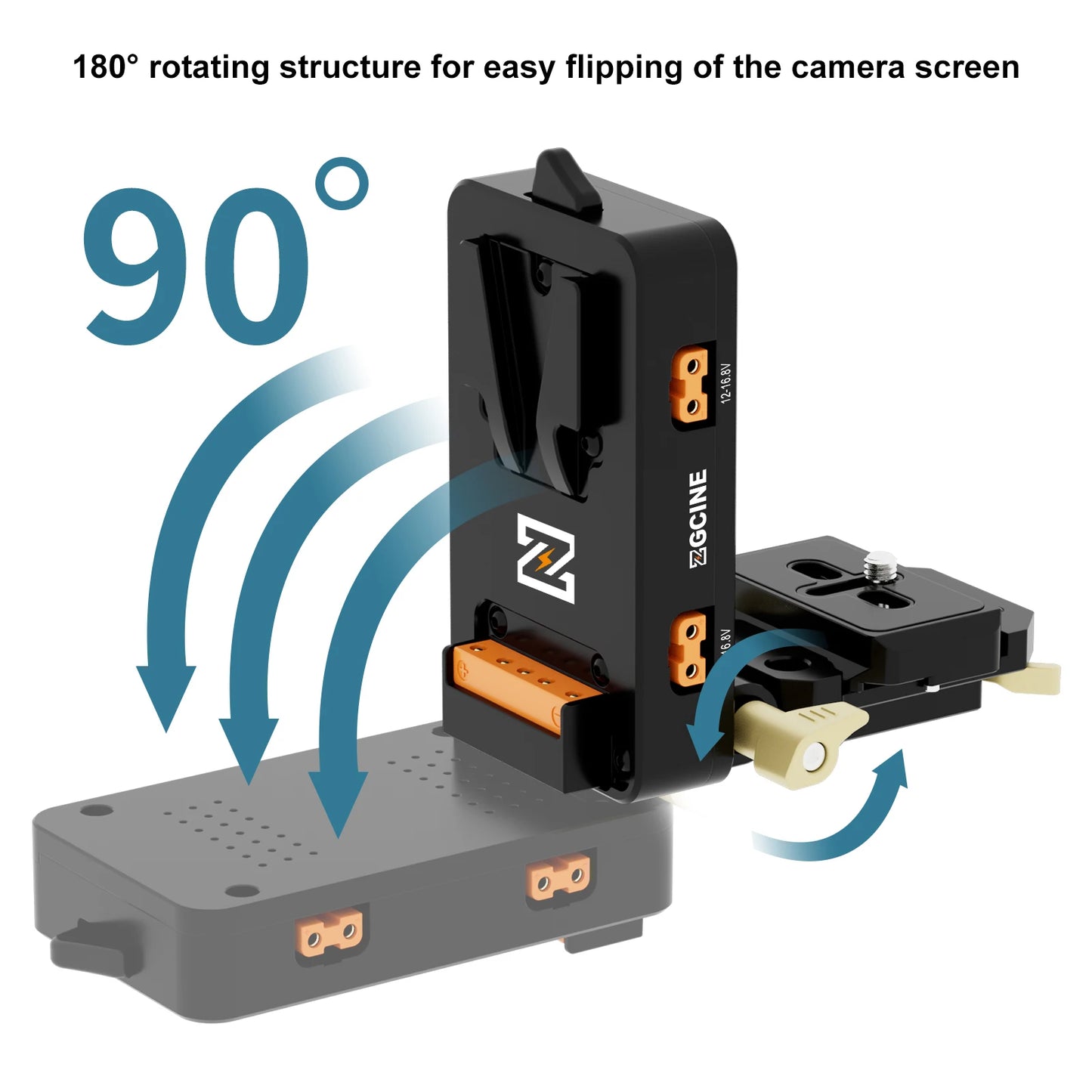 Dual V-Mount Battery Plate with Quick Release for DSLR