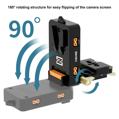 Dual V-Mount Battery Plate with Quick Release for DSLR