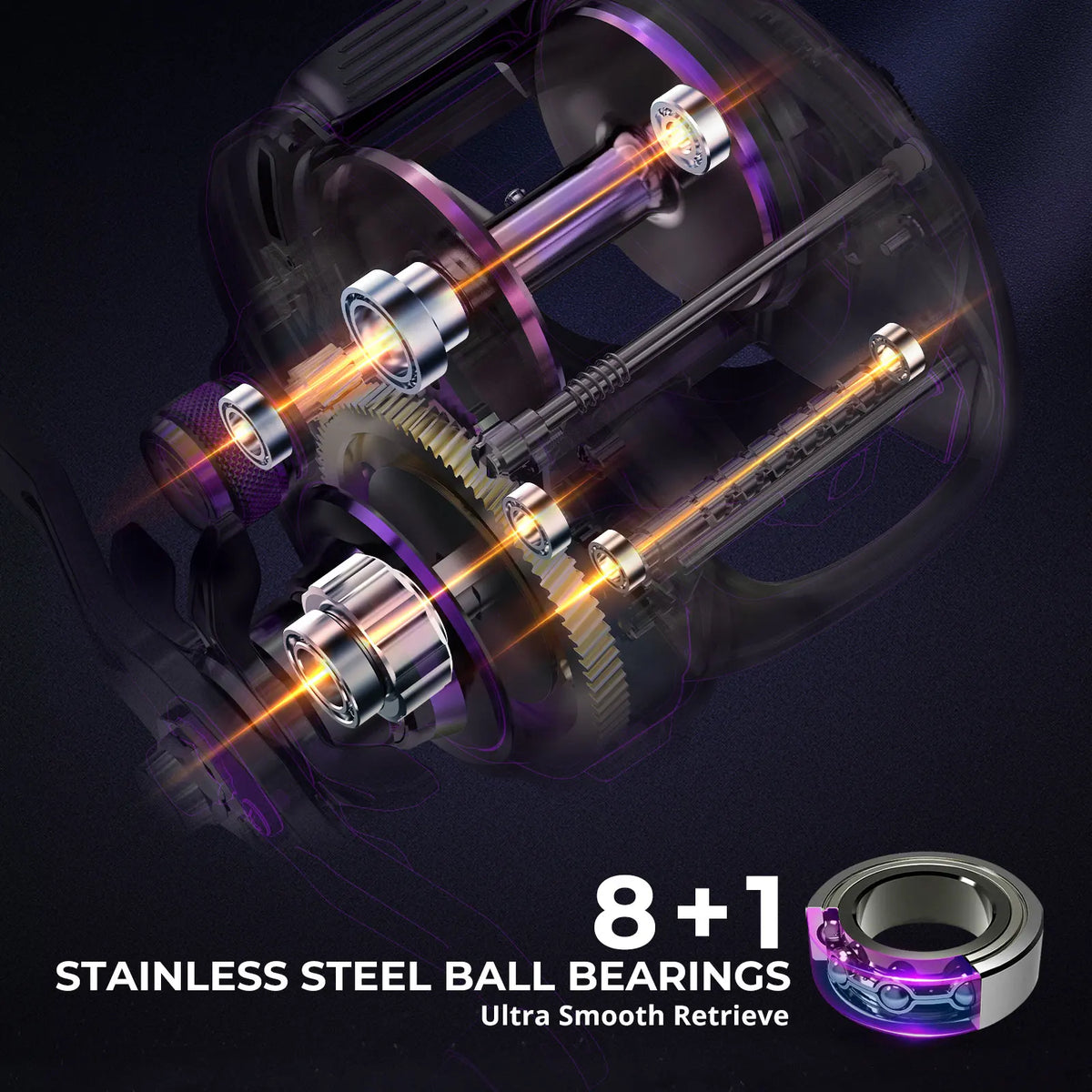 Aluminum Baitcaster Fishing Reel 17kg Drag Freshwater Saltwater