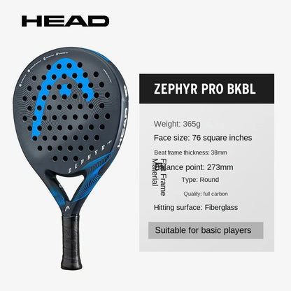 Lightweight Blue Padel Tennis Racquet Memory Foam