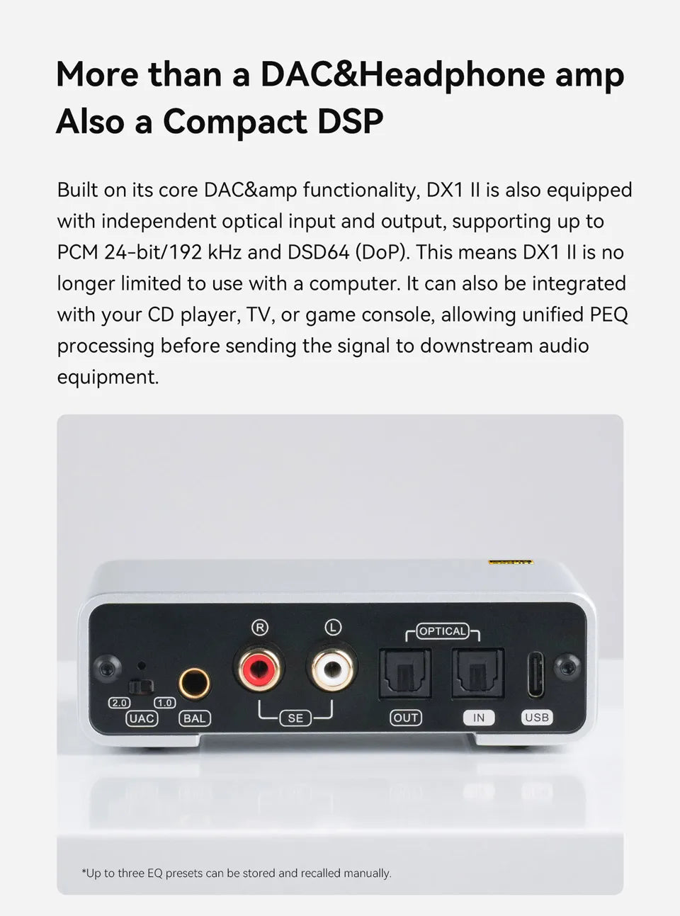 High-Precision DAC Headphone Amplifier ES9039Q2M 128dB DNR