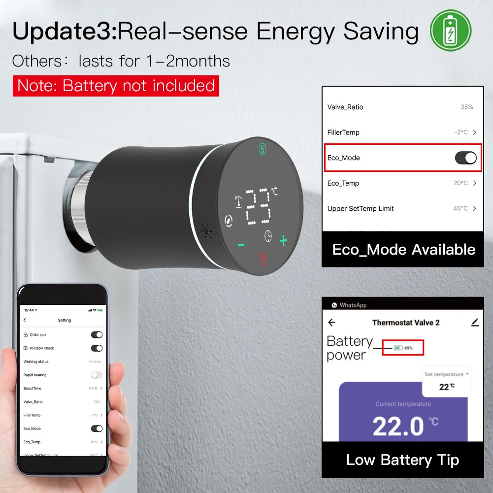7 Piece Smart ZigBee Radiator Valve Set with App Control
