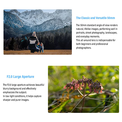 Standard Prime 50mm f2.0 Auto Focus Lens Sony FE Mount