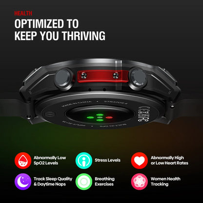 GPS Smart Watch with 1.43 AMOLED Display Abyss Black