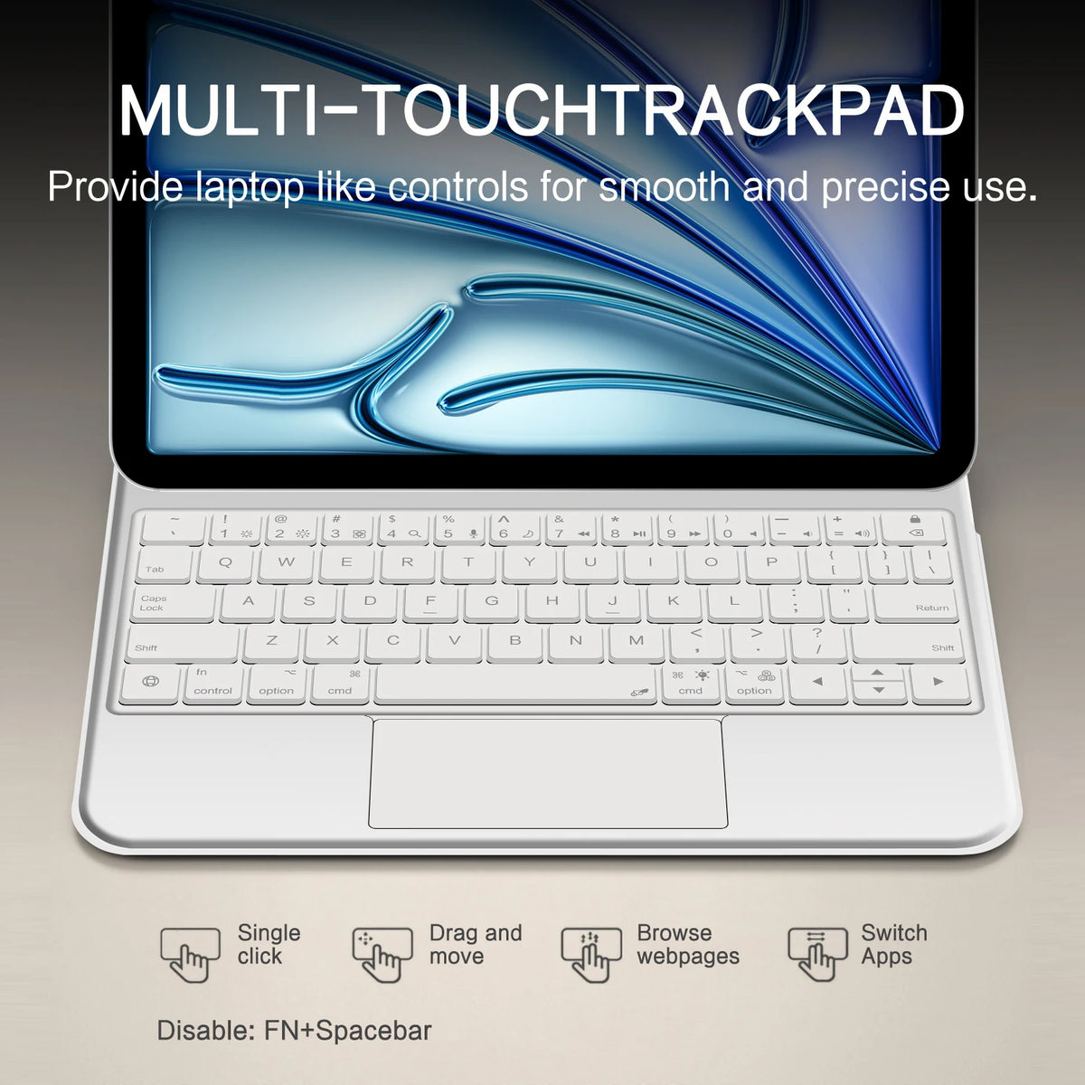 iPad Air 11 Inch M4 Smart Keyboard Case Multi-Touch