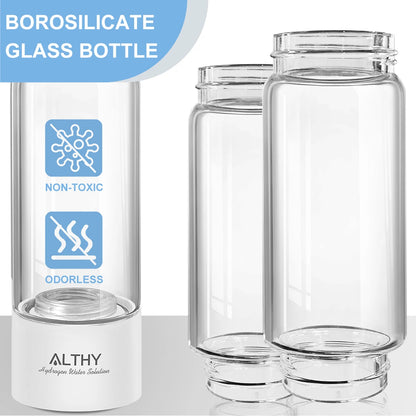 Portable Hydrogen Water Bottle with Dual Chamber Ionizer