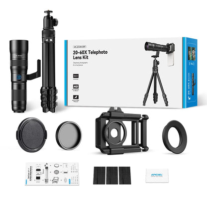 High-Power 20-60x Mobile Telescope Lens