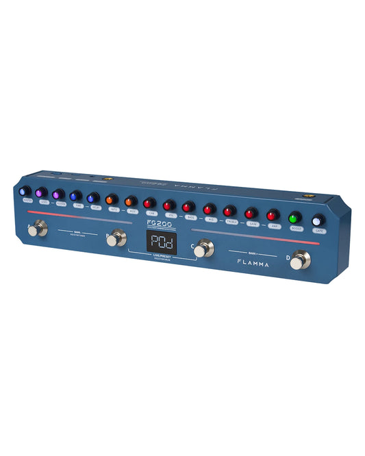 Compact Multi-Effects Guitar Processor with Presets and Amp Sims