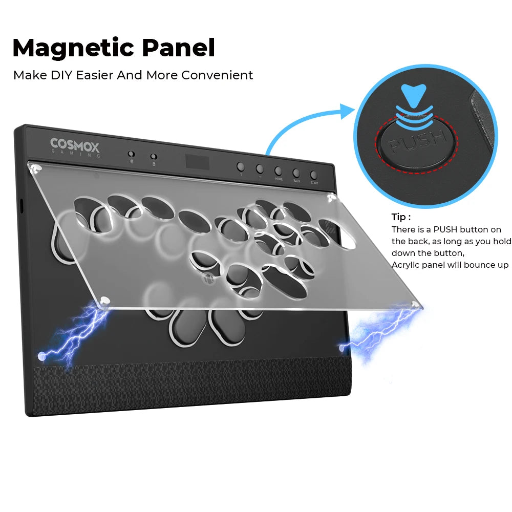 Magnetic Stickless Arcade Controller for PC PS4 PS5 Switch