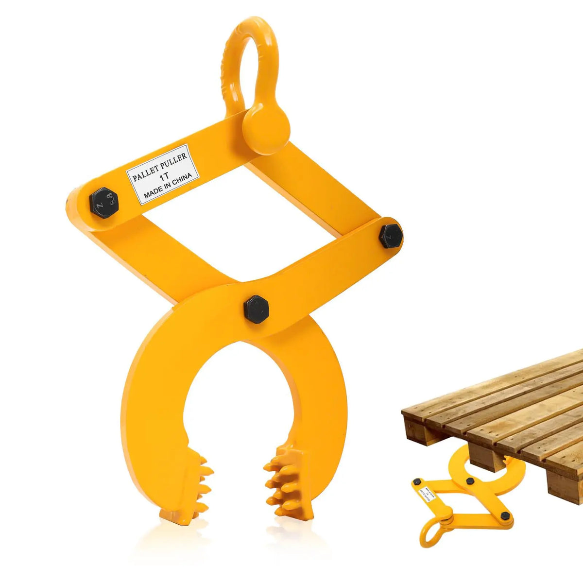 1T Steel Pallet Grabber Puller Clamp Tool