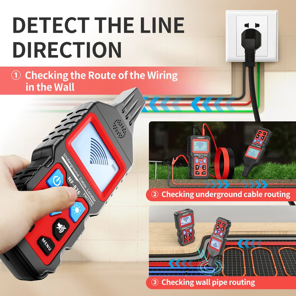 Underground Cable Tester and Wire Tracker with Precise Locator