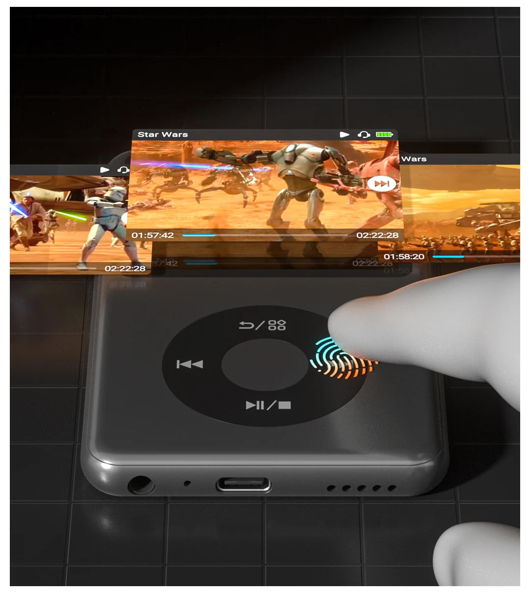 Portable 64GB HiFi Music Player with Bluetooth & FM