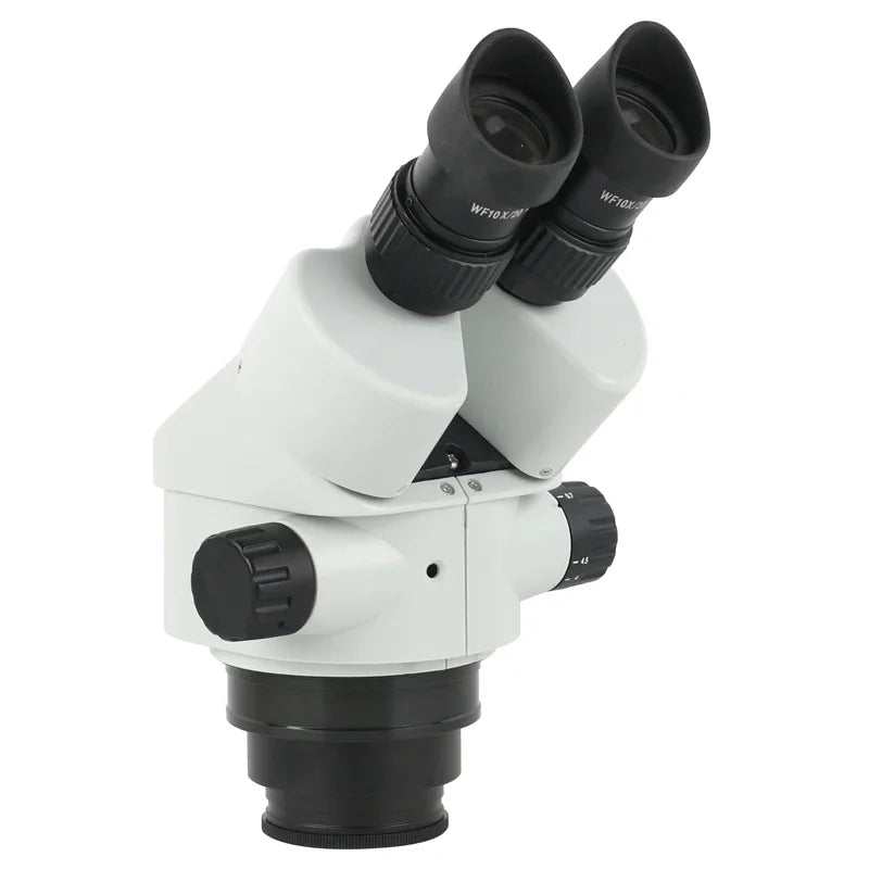 Adjustable White Binocular Microscope 7 to 45X for Detailed Work