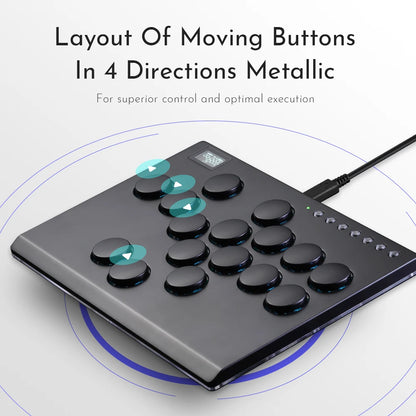 Mini Leverless Arcade Fight Stick Controller PC PS4 Switch
