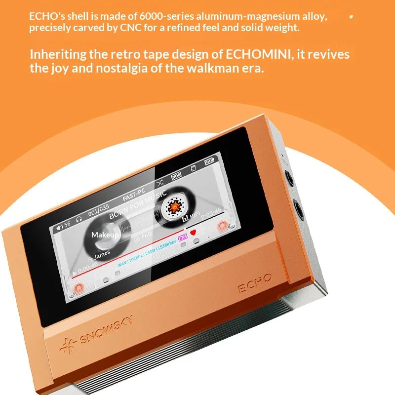 Portable Lossless Audio Player with HiFi DAC and Bluetooth