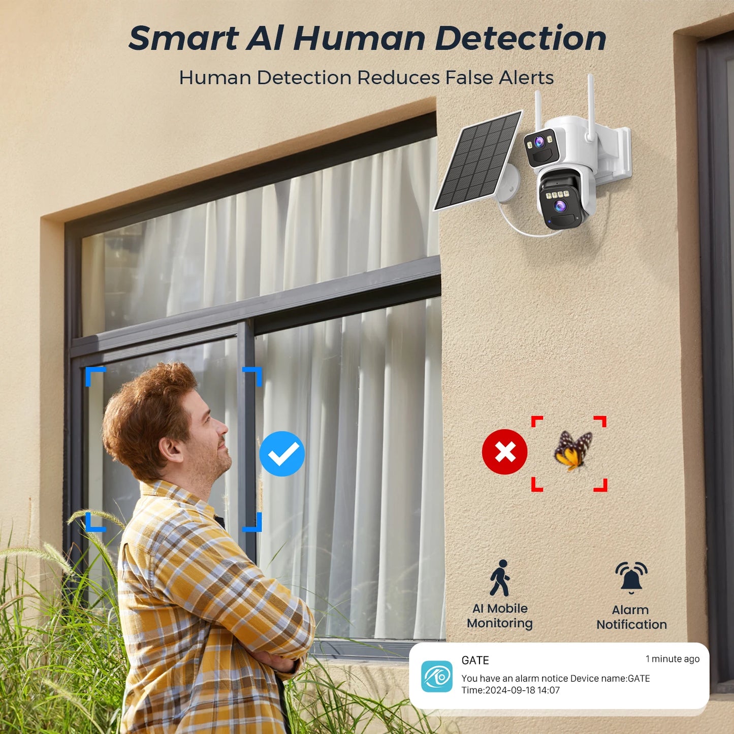8MP Dual Lens Solar WiFi Security Camera with Color Night Vision