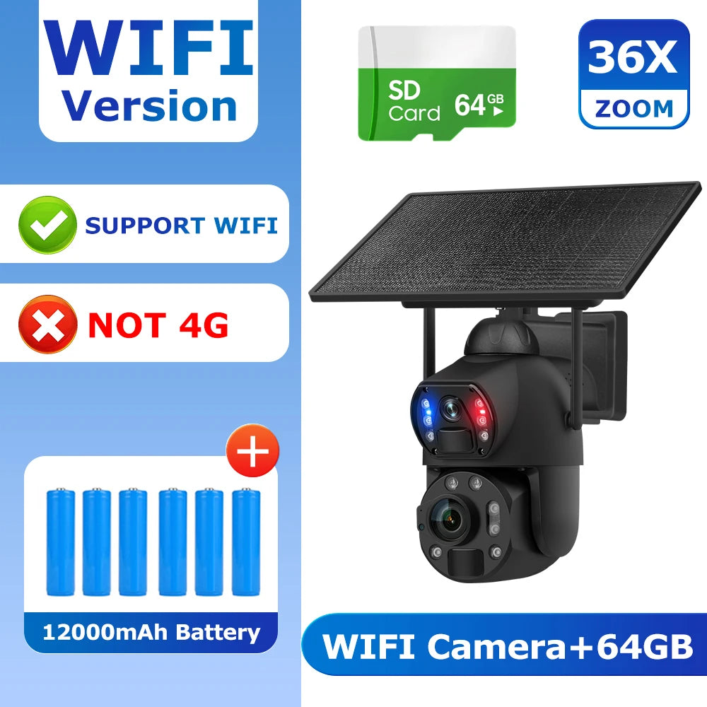 Zoom WiFi Outdoor Security Camera 64GB Storage