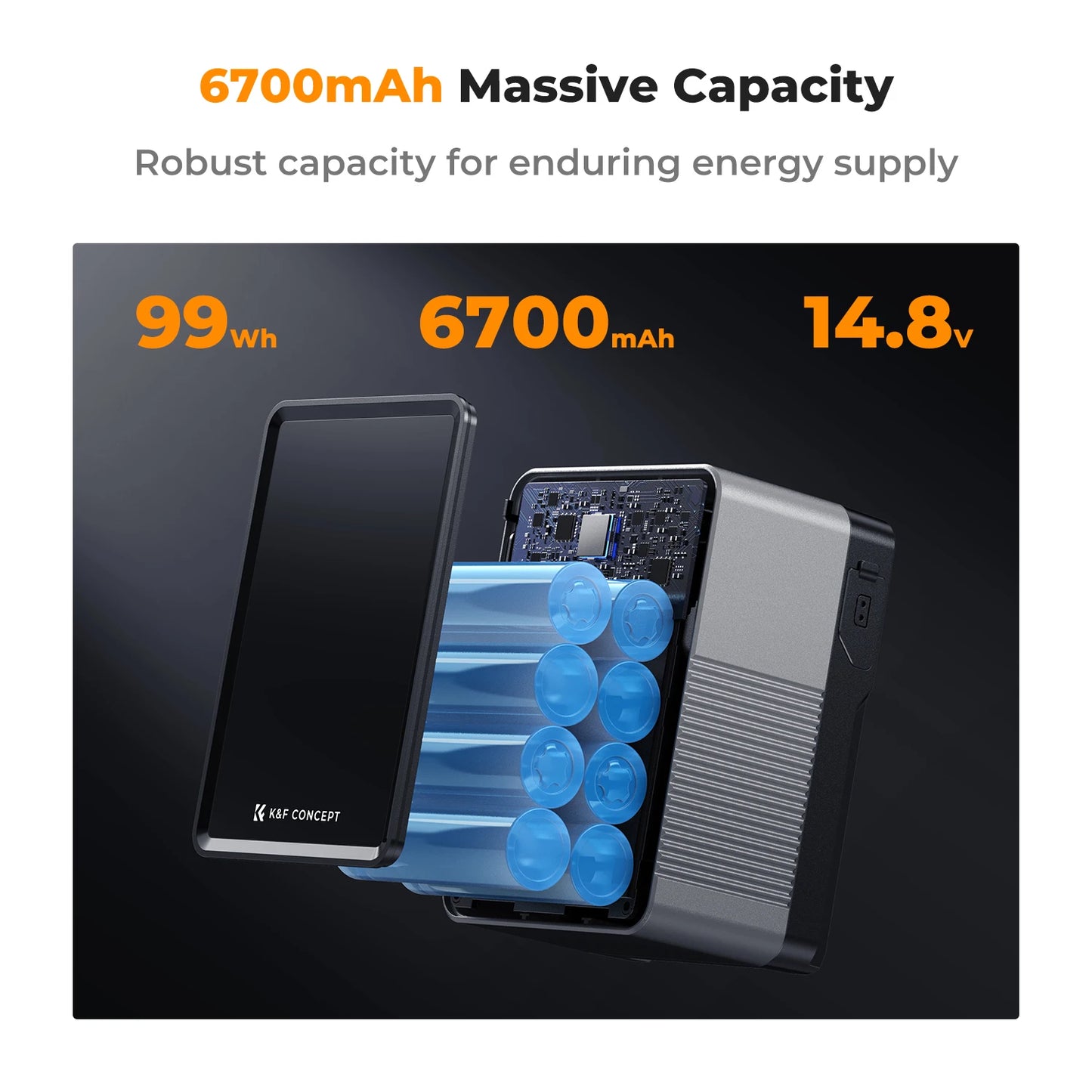 Mini V-Mount Camera Battery 99Wh 6-Port Fast Charging