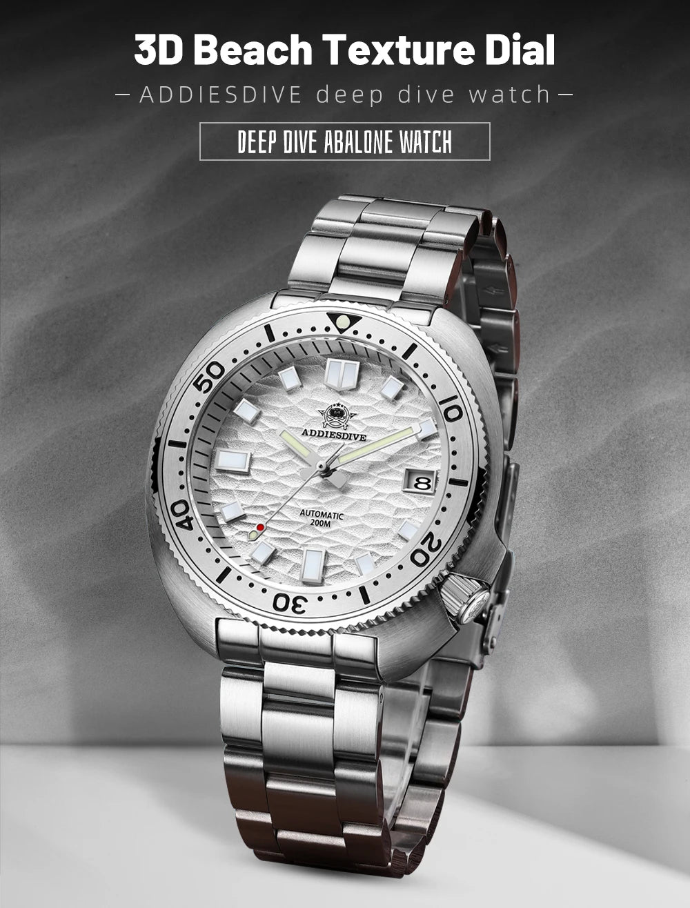 Silver Luxury Automatic Mechanical Watch with Sapphire Crystal