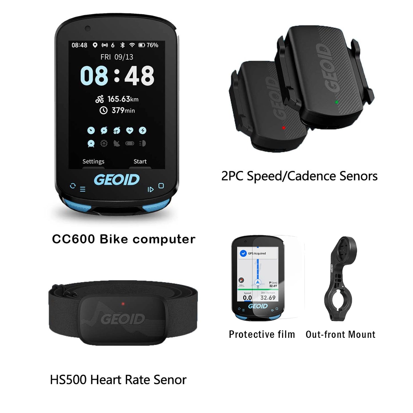 CS600 Bike Odometer GPS Tracker for Road and Mountain Bikes