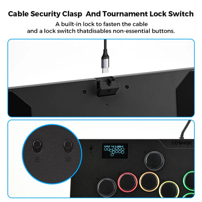 Aluminum Leverless Arcade Controller for PC PS5 PS4 Switch