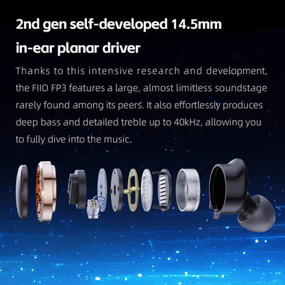 HiFi Planar In-Ear Earphones with Black Walnut Faceplate