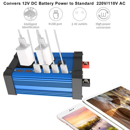 6000W Solar Inverter Kit 600W Panel 12V Battery System