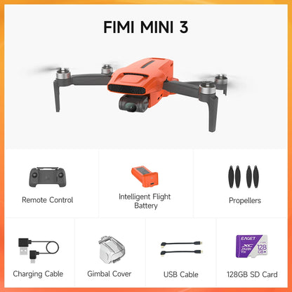 Ultralight Mini 3 4K Drone 9km Range 128GB