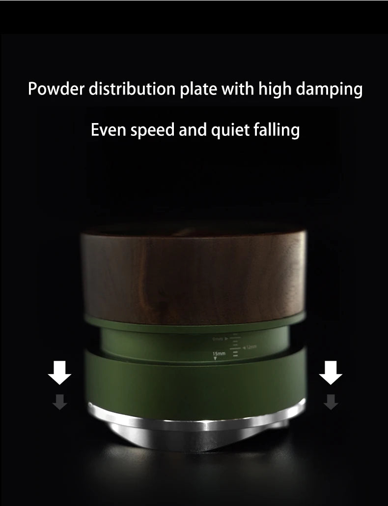58.5mm Magnetic Coffee Distributor Leveler Dark Green