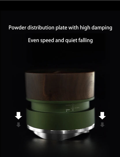 58.5mm Magnetic Coffee Distributor Leveler Dark Green