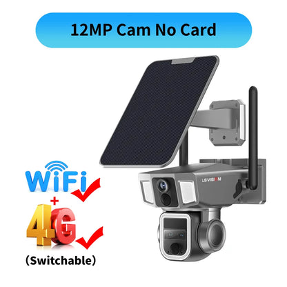 Outdoor 6K 4G WiFi Camera Solar CCTV Security