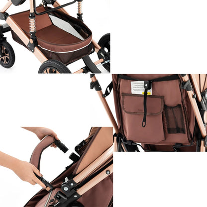 Convertible Black Baby Stroller and Travel System