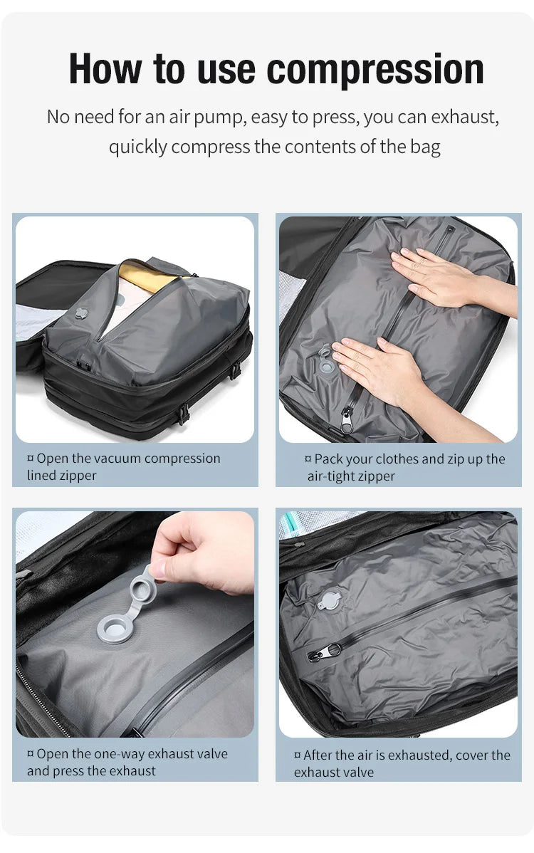 Large Capacity Business Travel Backpack with USB Port